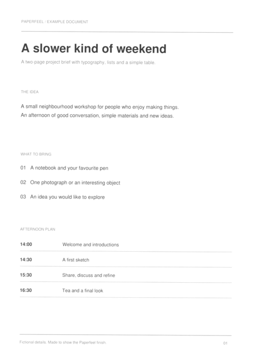 A project brief: PDF converted to a natural scanned look